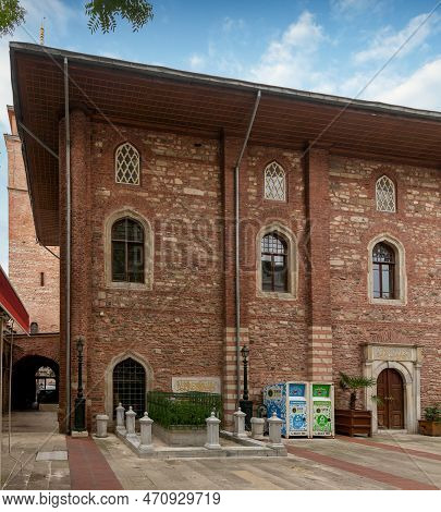Istanbul, Turkey - August 31, 2022: Courtyard Of Arap Mosque, Or Arap Camii, Formerly A Roman Cathol