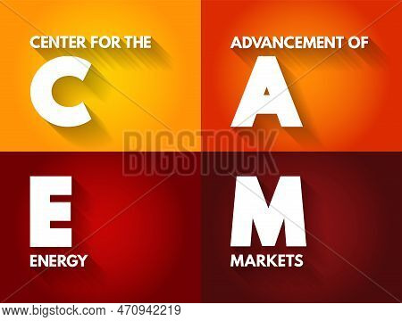 Caem - Center For The Advancement Of Energy Markets Acronym, Abbreviation Concept Background