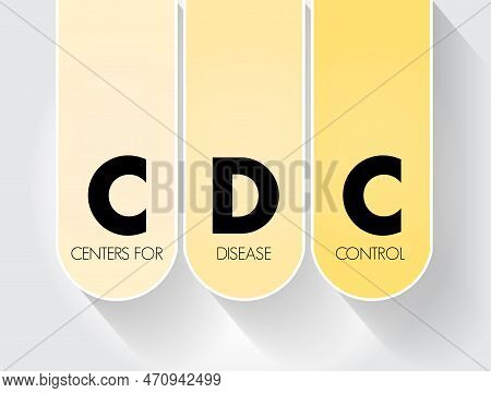 Cdc - Centers For Disease Control Acronym, Text Concept For Presentations And Reports