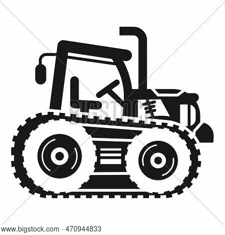 Crawler Tractor Icon. Simple Illustration Of Crawler Tractor Icon For Web Design Isolated On White B