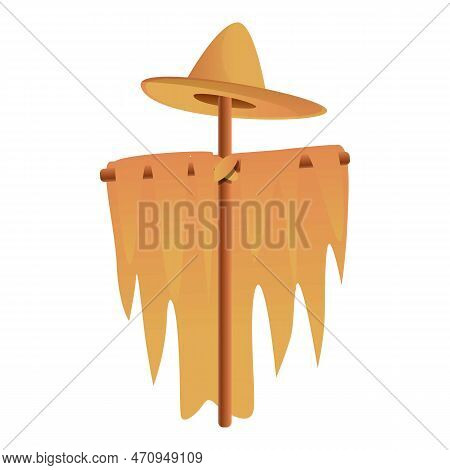 Textile Scarecrow Icon. Cartoon Of Textile Scarecrow Icon For Web Design Isolated On White Backgroun