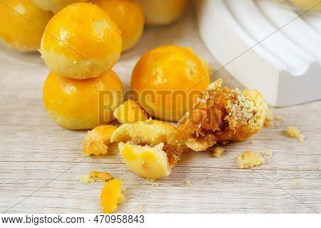 Nastar Cake Or Pineapple Tart Is A Dry Cake Filled With Pineapple Jam Which Is Commonly Found During