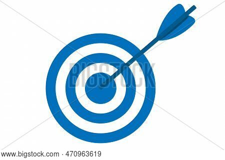 Target Icon. Target Bullseye Icon. Target Board With Arrows. Archery Sport Game Arrow Hitting Target