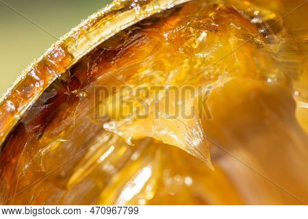 Macro Photo Of Anti-friction Grease In A Can. Machinery Waterproof Oil To Smear Auto Details