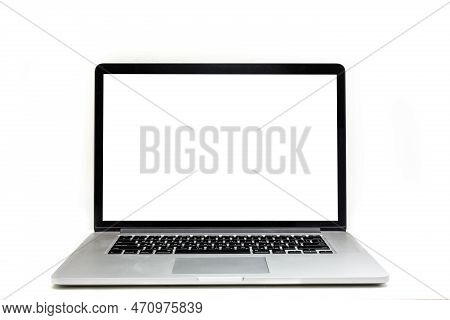 Isolated Laptop With Empty Space On White Background