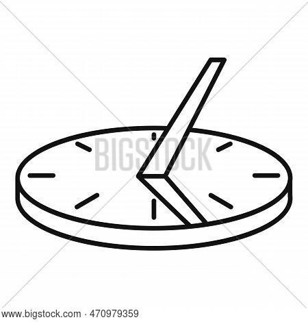 Ancient Sundial Icon. Outline Ancient Sundial Icon For Web Design Isolated On White Background
