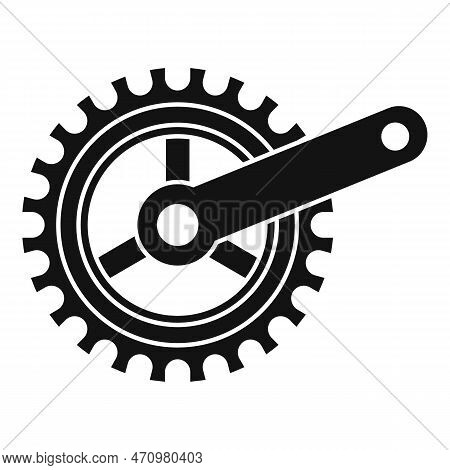Bike Crank Icon. Simple Illustration Of Bike Crank Icon For Web Design Isolated On White Background