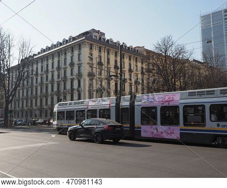 Line 10 Tram In Turin