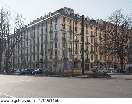 Corso Vinzaglio And Corso Matteotti Street In Turin