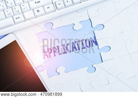 Conceptual Display Application. Business Concept An Order For Something Formal And Usually Written F