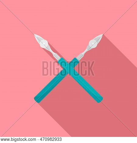 Architect Pen Tool Icon. Flat Illustration Of Architect Pen Tool Icon For Web Design
