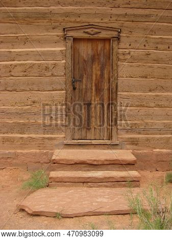 Door And Steps Of Historic Fruita Schoolhouse