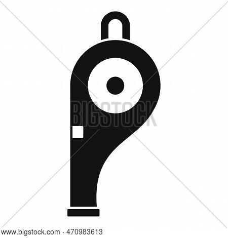 Police Whistle Icon. Simple Illustration Of Police Whistle Icon For Web Design Isolated On White Bac