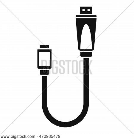 Camera Usb Cable Icon. Simple Illustration Of Camera Usb Cable Icon For Web Design Isolated On White