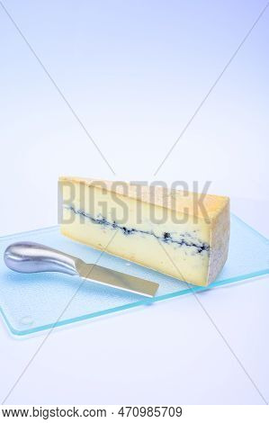 French Semi-soft Cow Milk Cheese Morbier From Franche-comte Region With Thin Black Layer And Strong