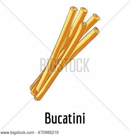 Bucatini Icon. Cartoon Of Bucatini Icon For Web Design Isolated On White Background