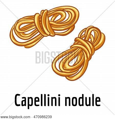 Capellini Nodule Icon. Cartoon Of Capellini Nodule Icon For Web Design Isolated On White Background