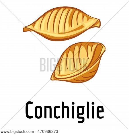 Conchiglie Icon. Cartoon Of Conchiglie Icon For Web Design Isolated On White Background