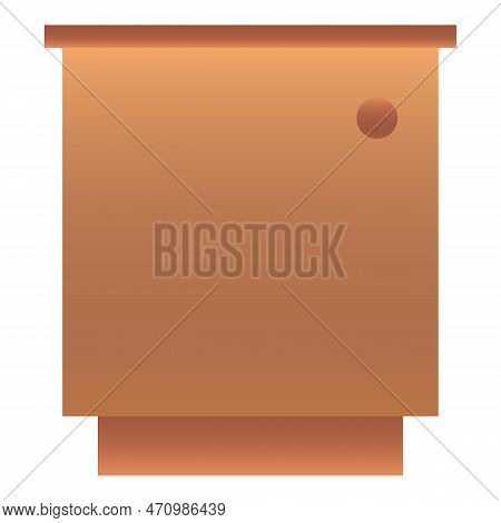 One Door Nightstand Icon. Cartoon Of One Door Nightstand Icon For Web Design Isolated On White Backg
