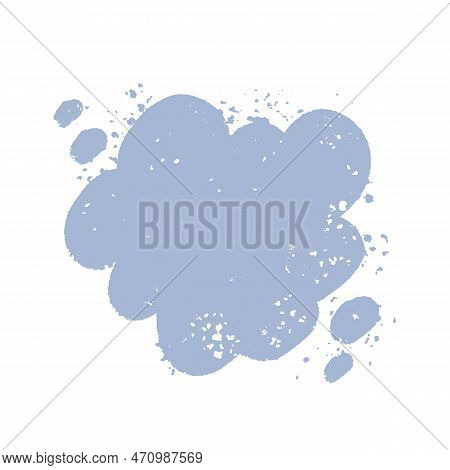 Hand Drawn Textured Speech Bubble Background. Cloud Shape Backdrop. Call Out Shape For Messages, Ban