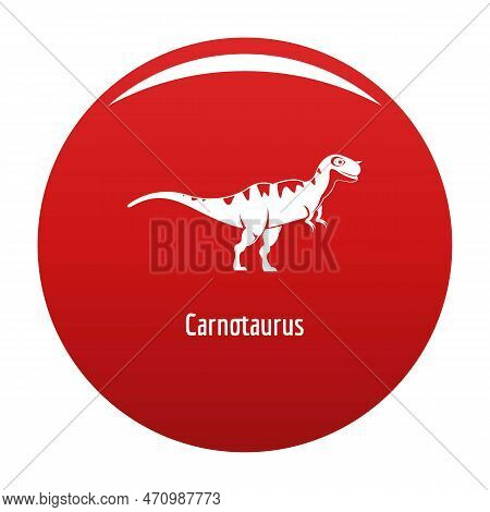 Carnotaurus Icon. Simple Illustration Of Carnotaurus Icon For Any Design Red