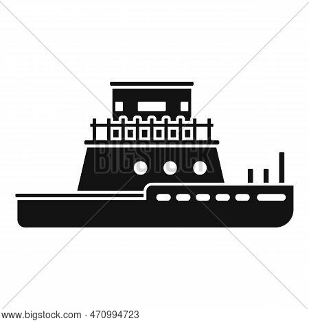 Tug Boat Icon. Simple Illustration Of Tug Boat Icon For Web Design Isolated On White Background