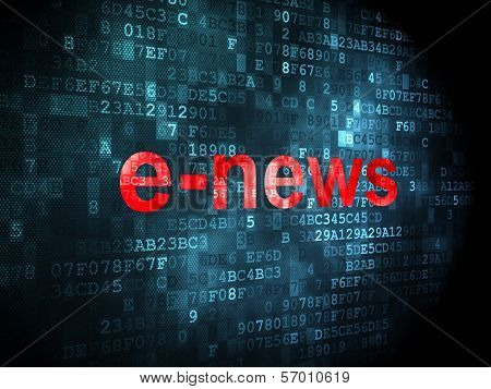 News concept: E-news on digital background