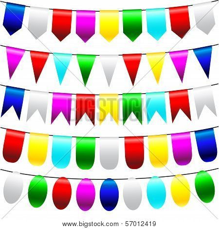 Vector Bunting And Garland Set