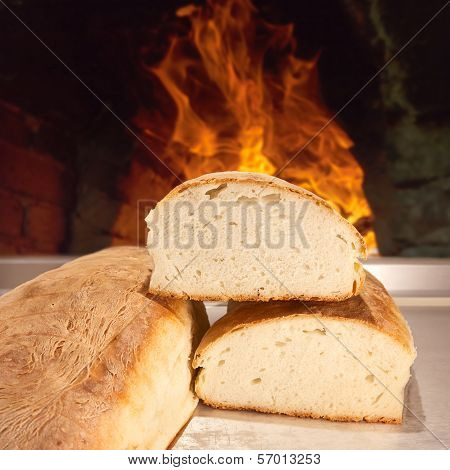 Freshly Baked Bread In The Traditional Way