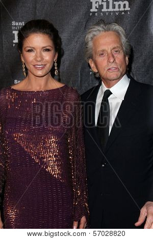 Catherine Zeta-Jones, Michael Douglas at the SBIFF 2011 Kirk Douglas Award honoring Michael Douglas, Four Seasons Biltmore, Santa Barbara, CA 10-13-11