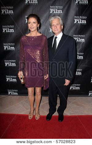Catherine Zeta-Jones, Michael Douglas at the SBIFF 2011 Kirk Douglas Award honoring Michael Douglas, Four Seasons Biltmore, Santa Barbara, CA 10-13-11