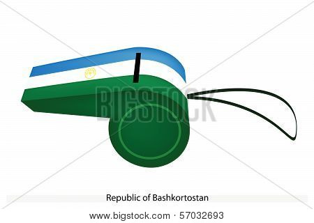 Blue, White And Green Stripe On Bashkortostan Whistle