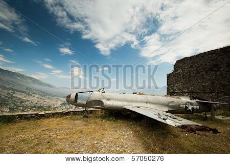 Famous Airplane Located In Fortress Of Gjirokastra, Albania