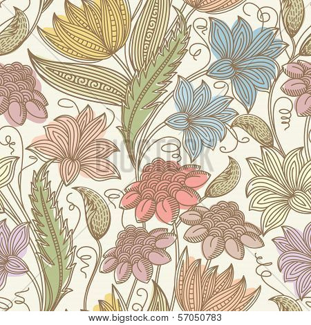 Vintage Seamless Floral Background
