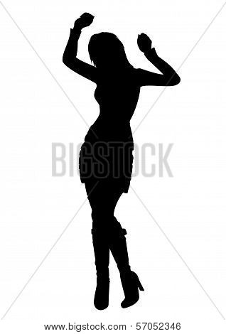 Dancing Girl Silhouette