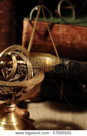 Old Brass Globe