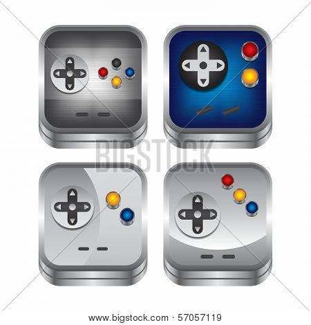 video game console button set