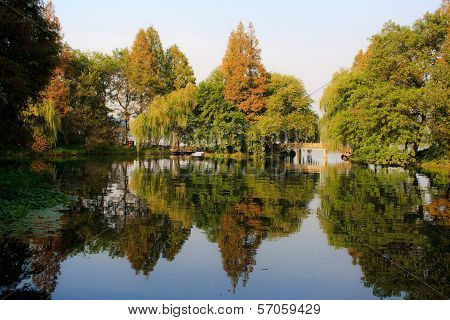 Landscape of West lake park.