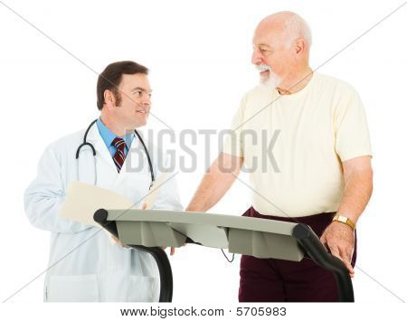 Fit Senior Man Consults Doctor