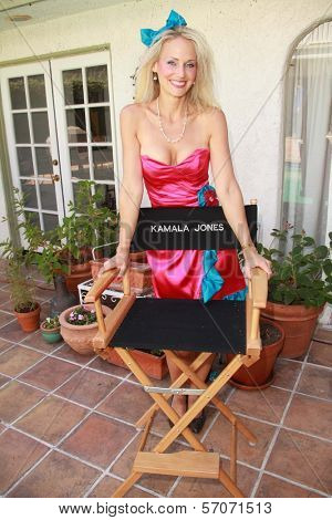 Kamala Jones on the set of 