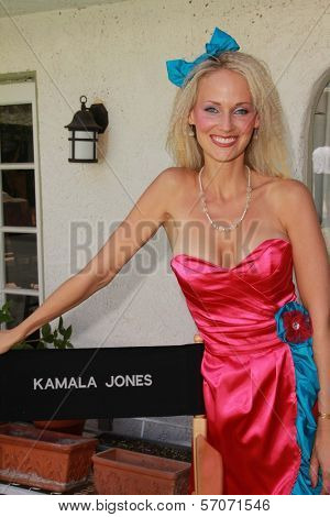 Kamala Jones on the set of 