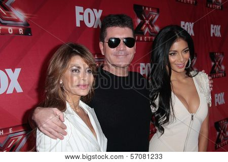 Paula Abdul, Simon Cowell and Nicole Scherzinger at 