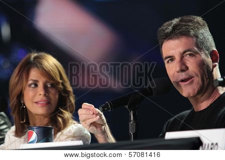Paula Abdul and Simon Cowell at 