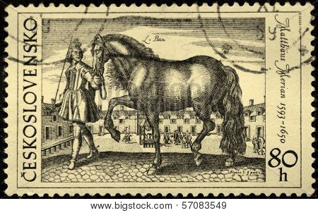Merian Engraving Stamp