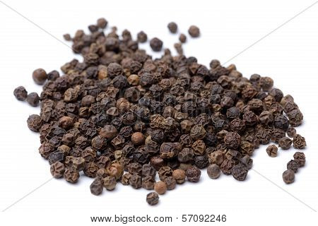 Black Peppercorns Isolated