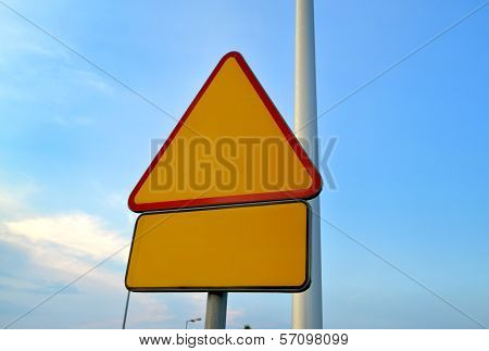 Blank Road Sign