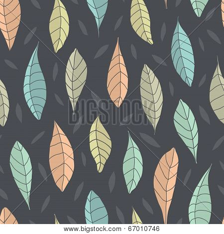 Seamless pattern with leaf