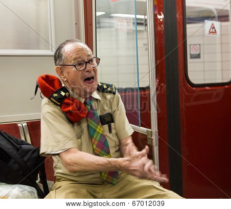 Joyful Man On Toronto Subway