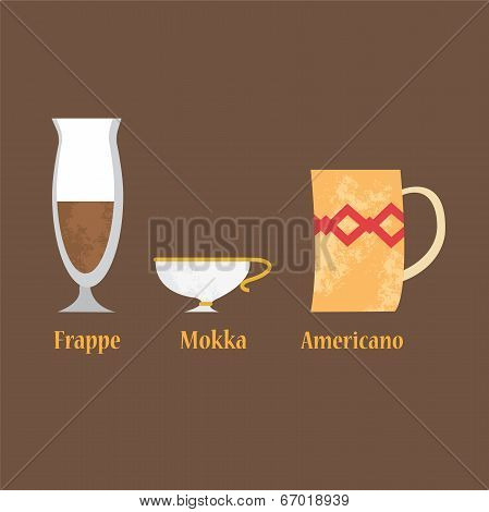 Set of coffe cups