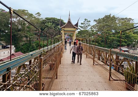 Bridge With Minangkabau Architecture. Bukittinggi. Sumatra Island. Indonesia